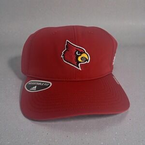 Louisville Cardinals Hat Cap College Football Adidas Mens‎ Aeroready Adjustable